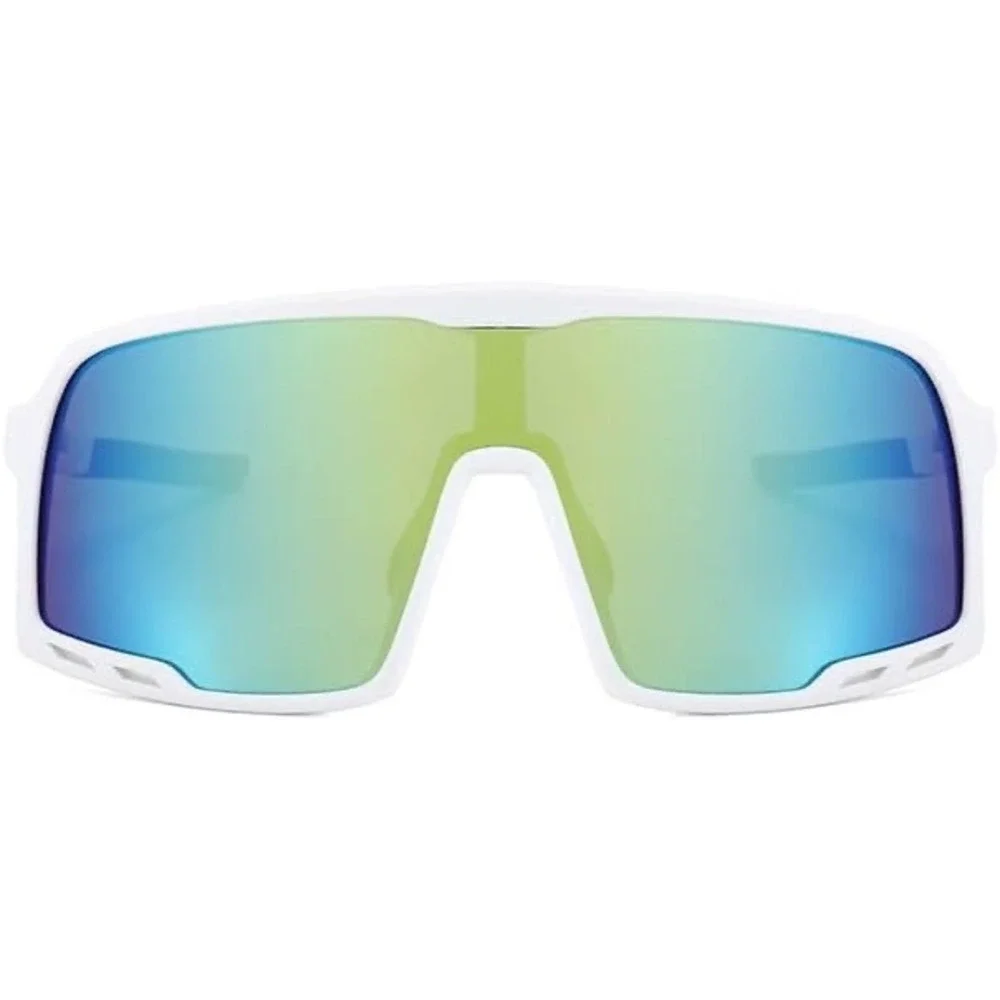 Sport Sunglasses‎ Men White Red Mirrored Lens Wrap Around Pit Vip Style